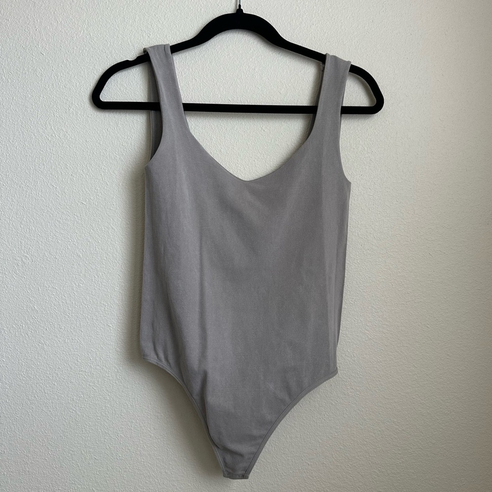 Free People Intimately Grey Soft Stretchy Bodysuit Size M/L